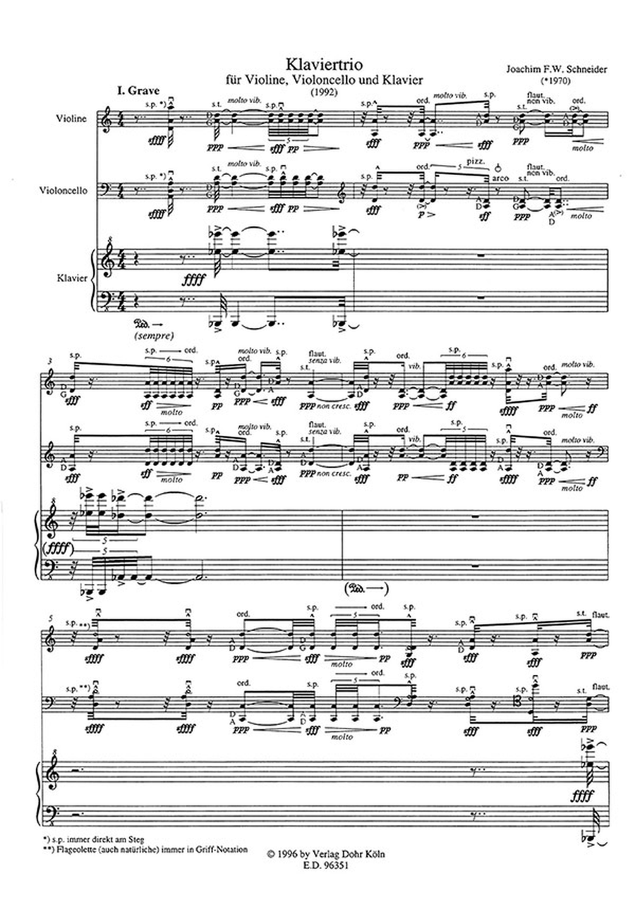 Klaviertrio für Violine, Violoncello und Klavier (1992) Piano Trio scores gallery preview page 2