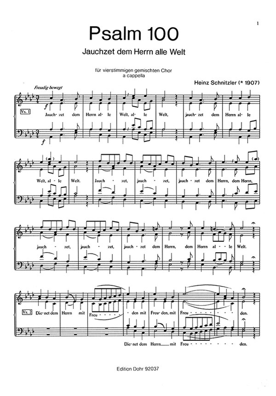 Psalm 100 für vierstimmigen gemischten Chor a cappella 