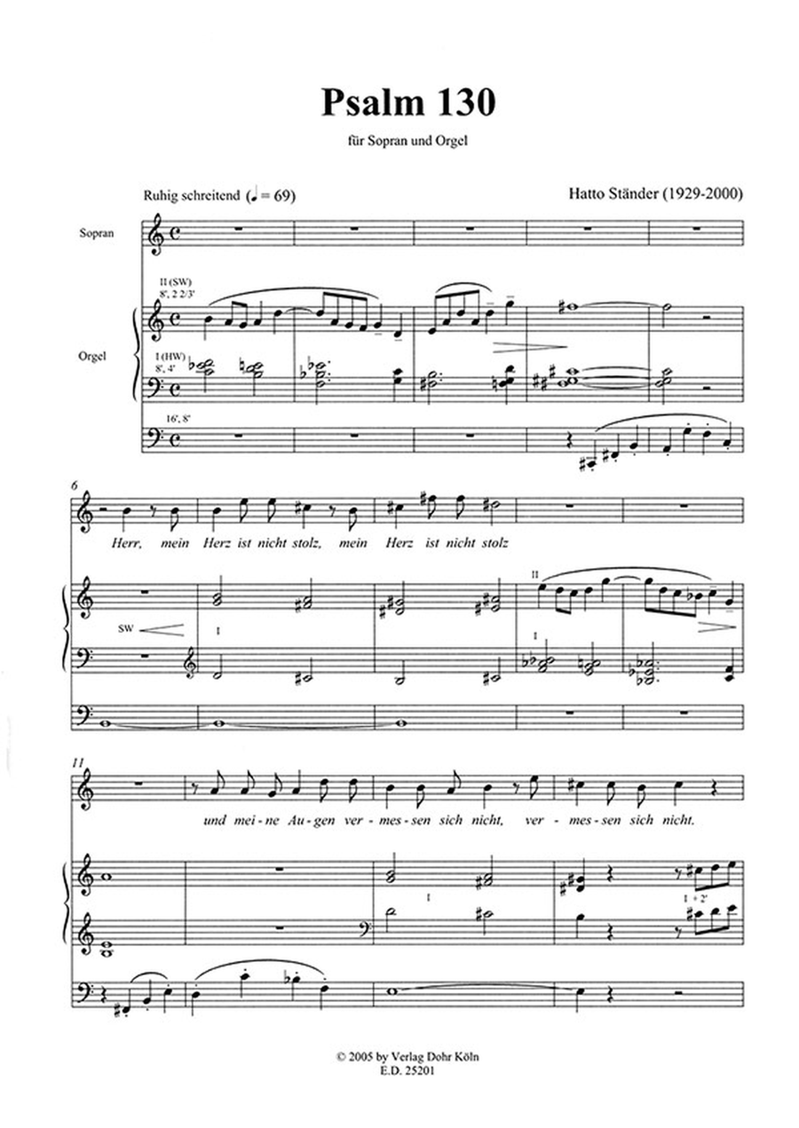 Psalm 130 für Sopran und Orgel 