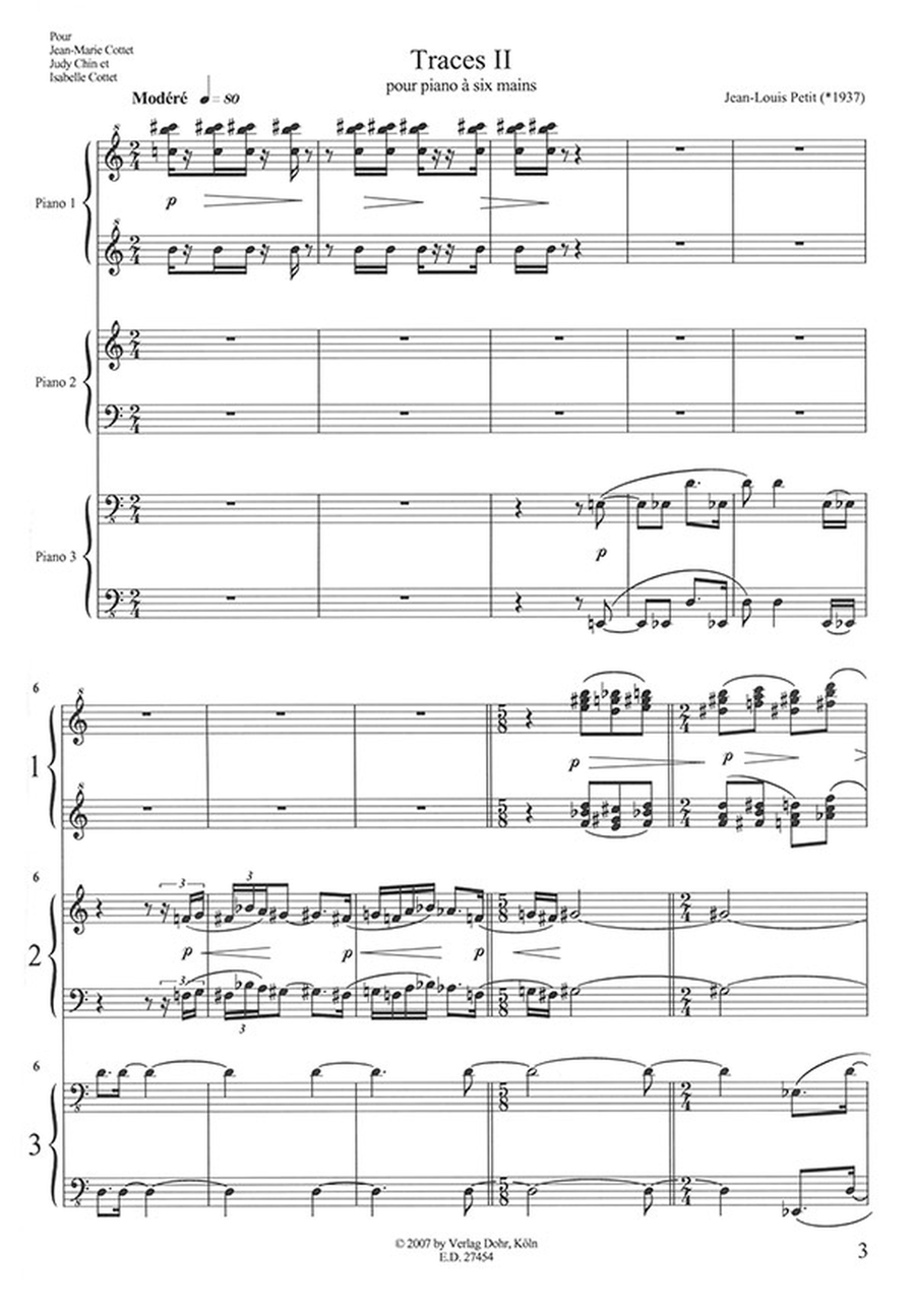 Traces II pour piano à 6 mains (Klavier zu sechs Händen) Piano scores gallery preview page 2