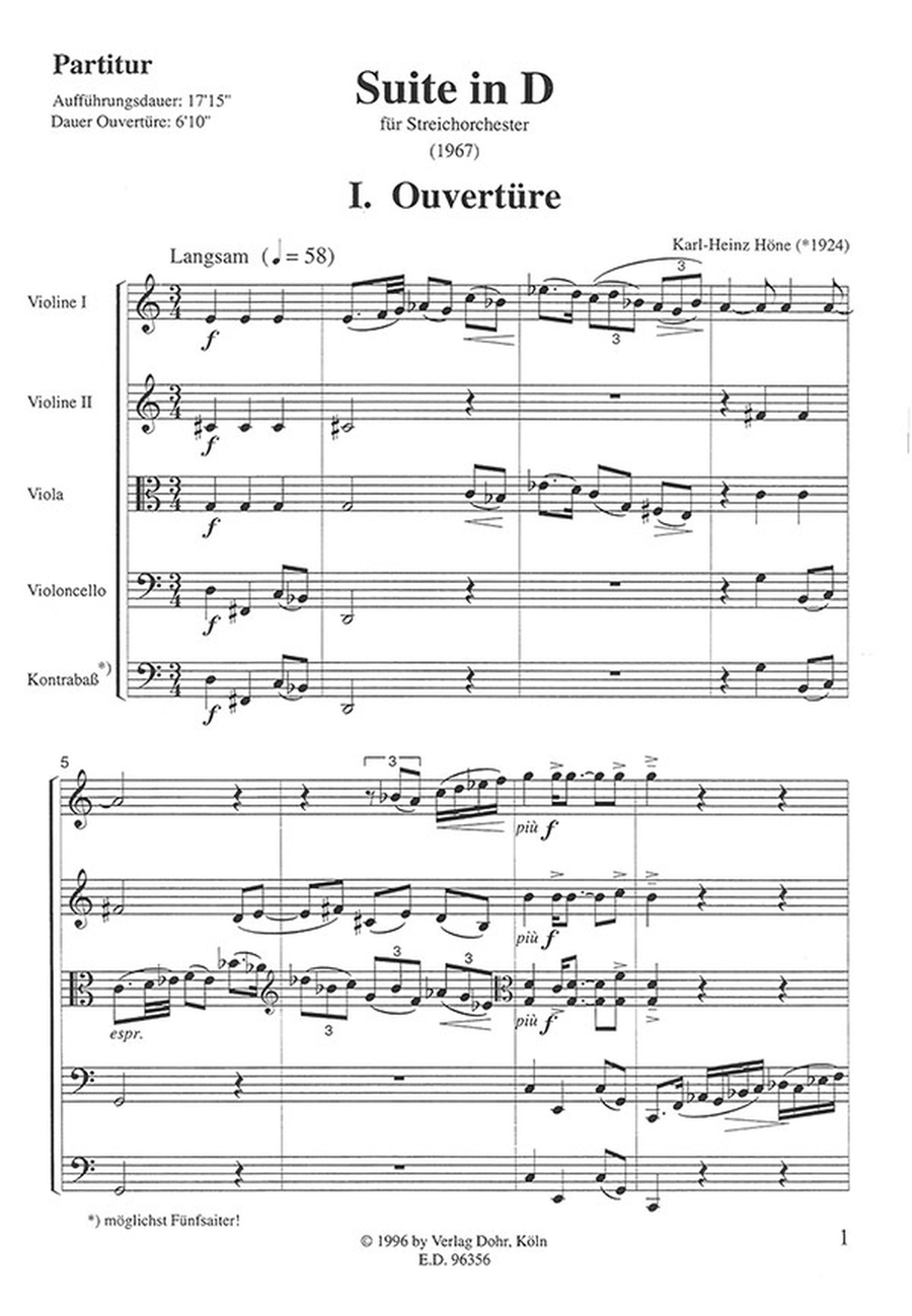 Suite in D für Streichorchester (1967) String Orchestra scores gallery preview page 2