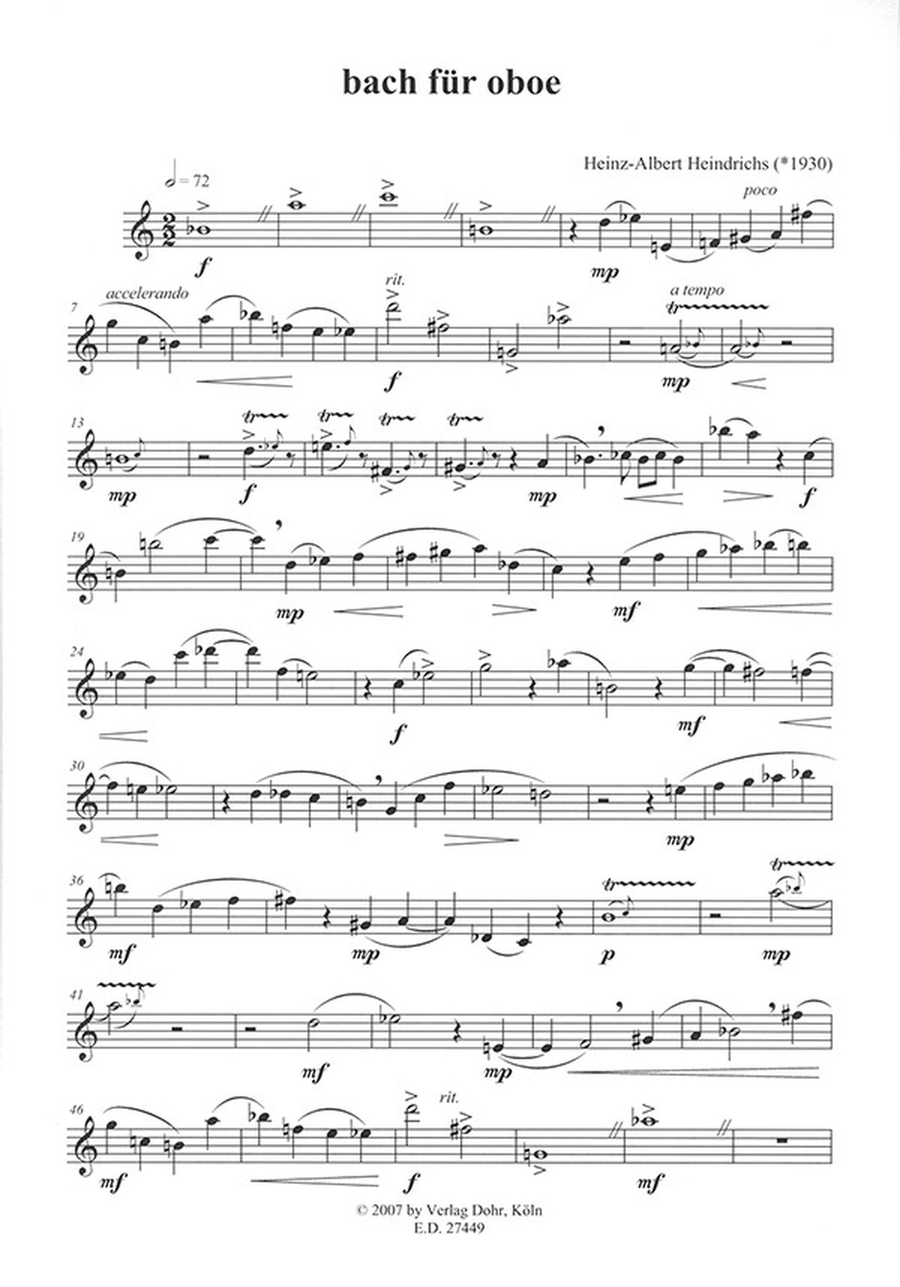 Bach für Oboe (2000) Bach für Oboe (2000) Oboe Solo scores gallery preview page 2