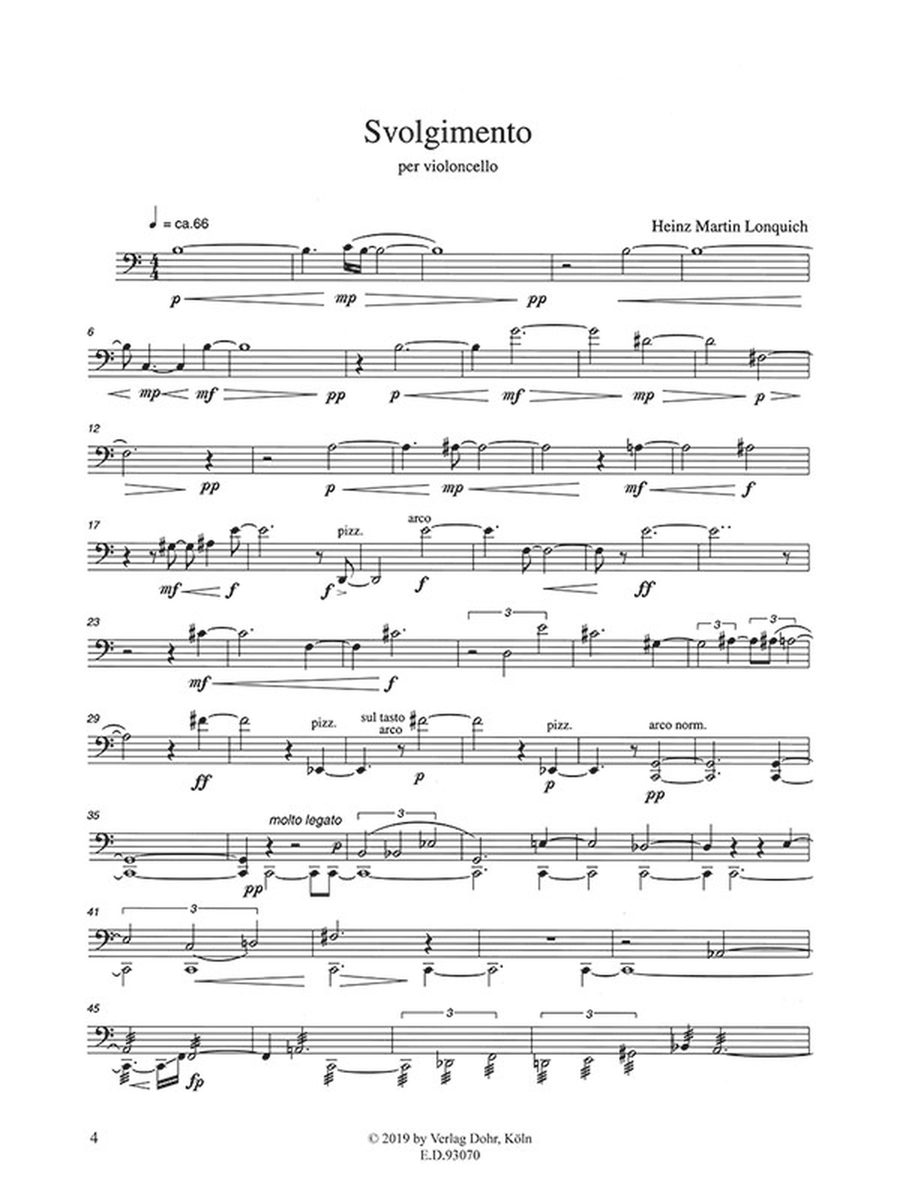 Svolgimento per violoncello (1976) Cello scores gallery preview page 2