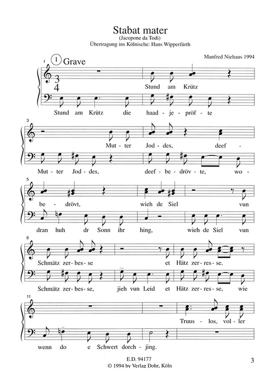 Stabat mater für drei gleiche oder gemischte Stimmen (solistisch oder chorisch) (1994) (Textübertragung ins Kölnische) 3-Part scores gallery preview page 2