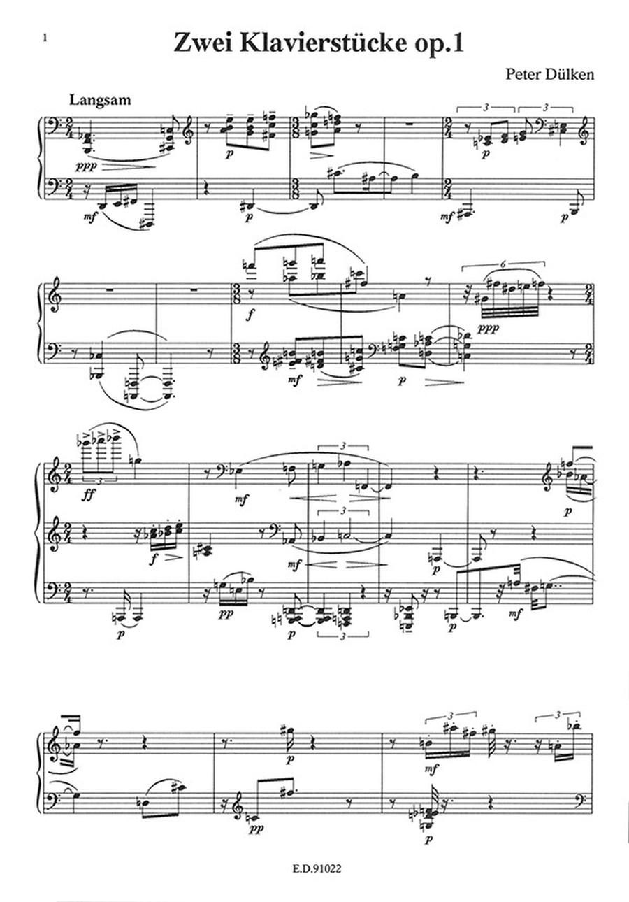Zwei Klavierstücke op. 1 (1997) Piano Solo scores gallery preview page 2