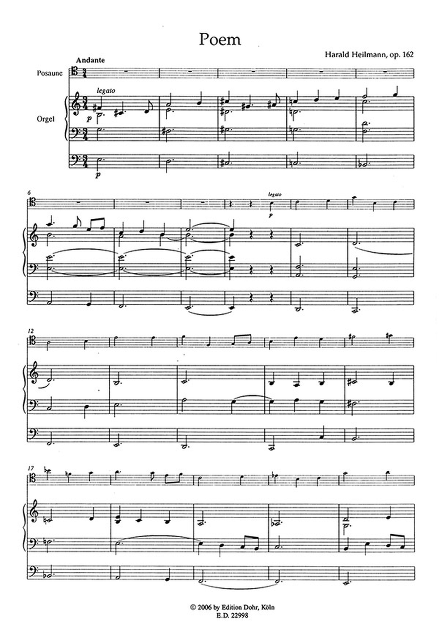 Poem für Posaune (oder Horn) und Orgel op. 162 Horn scores gallery preview page 2