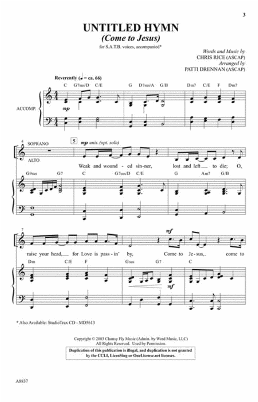 Untitled Hymn Untitled Hymn Choir scores gallery preview page 2