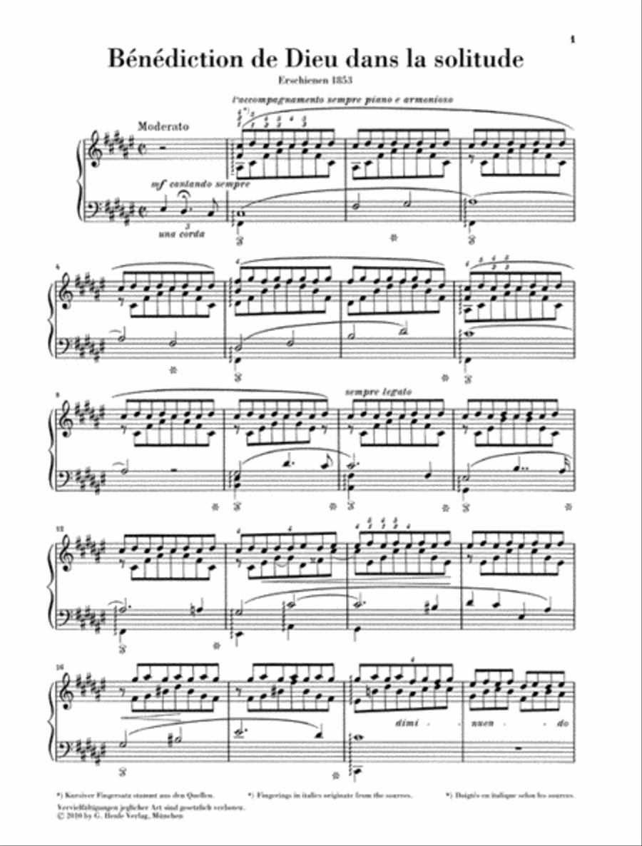 Bénédiction de Dieu dans la solitude Piano Solo scores gallery preview page 2