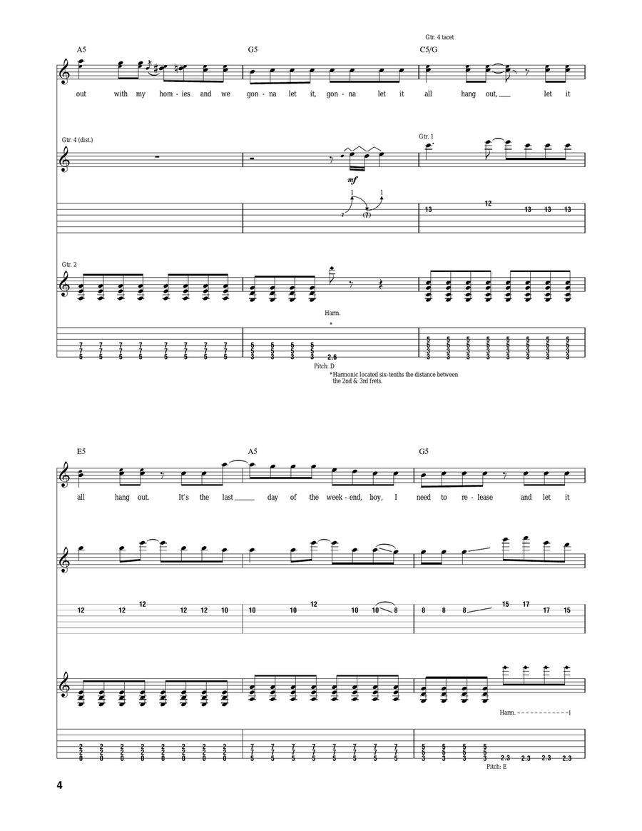 Let It All Hang Out Let It All Hang Out Acoustic Guitar scores gallery preview page 4