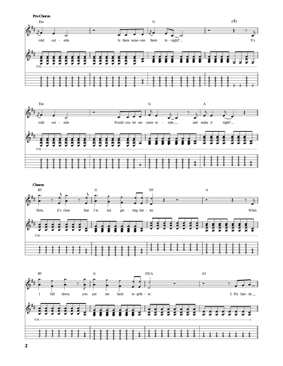 Put Me Back Together Put Me Back Together Acoustic Guitar scores gallery preview page 2