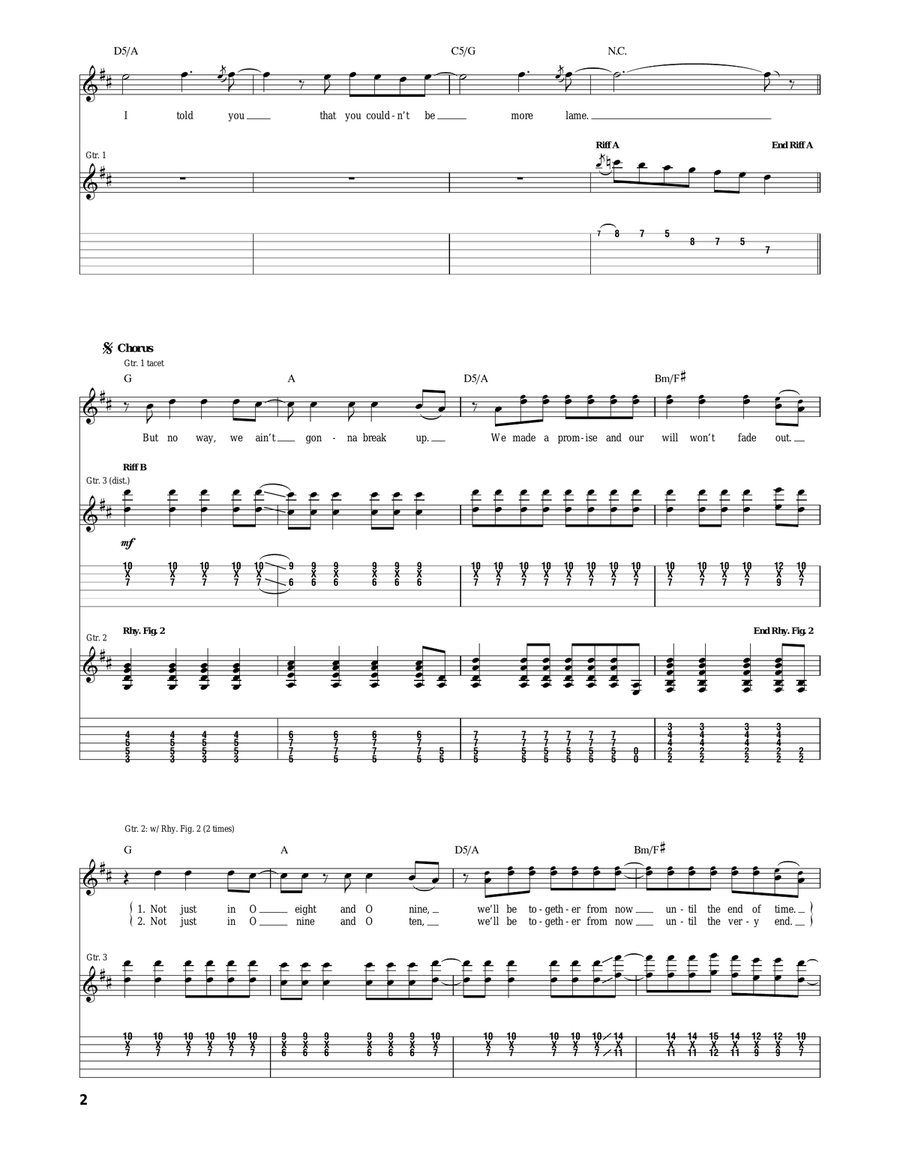 Trippin' Down The Freeway Acoustic Guitar scores gallery preview page 2