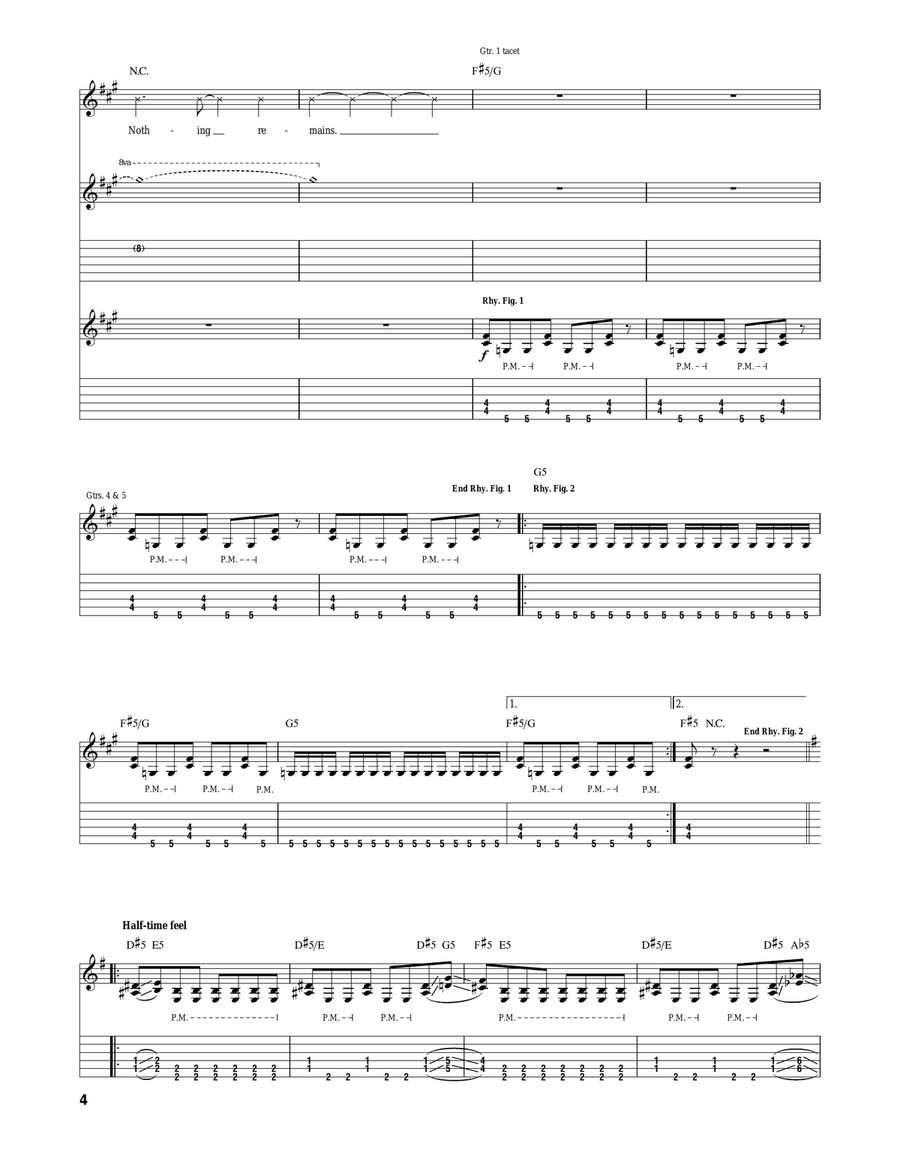 Nothing Remains Nothing Remains Acoustic Guitar scores gallery preview page 4