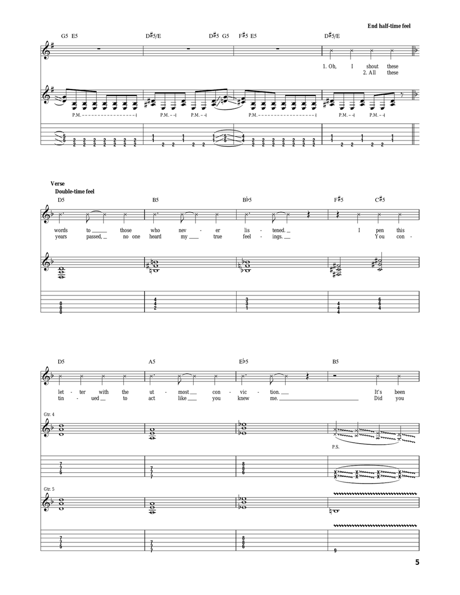 Nothing Remains Nothing Remains Acoustic Guitar scores gallery preview page 5