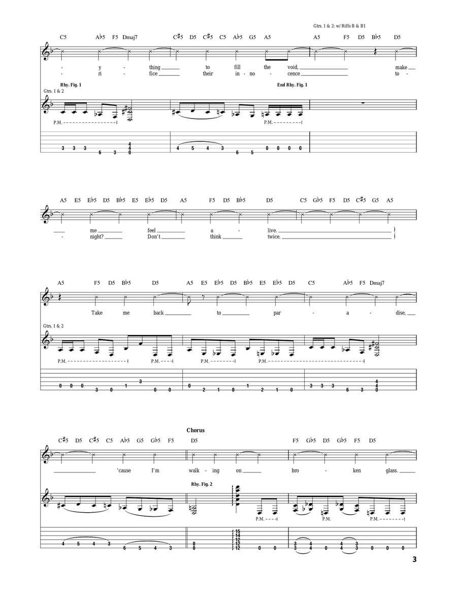 On Broken Glass On Broken Glass Acoustic Guitar scores gallery preview page 3