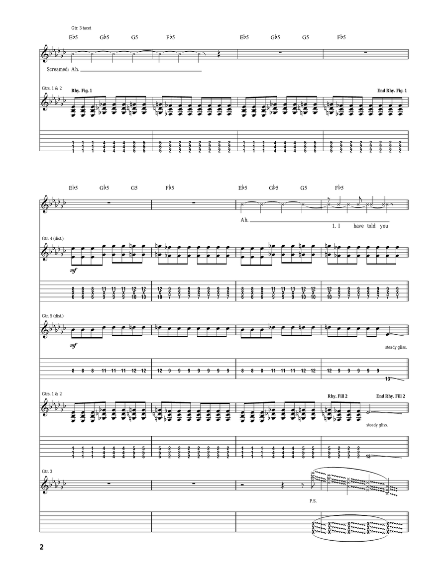 Pure Hatred Pure Hatred Acoustic Guitar scores gallery preview page 2