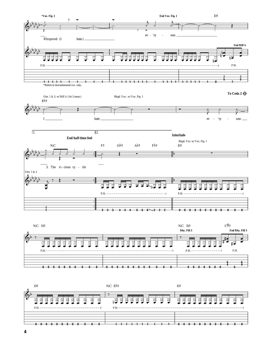 Pure Hatred Pure Hatred Acoustic Guitar scores gallery preview page 4