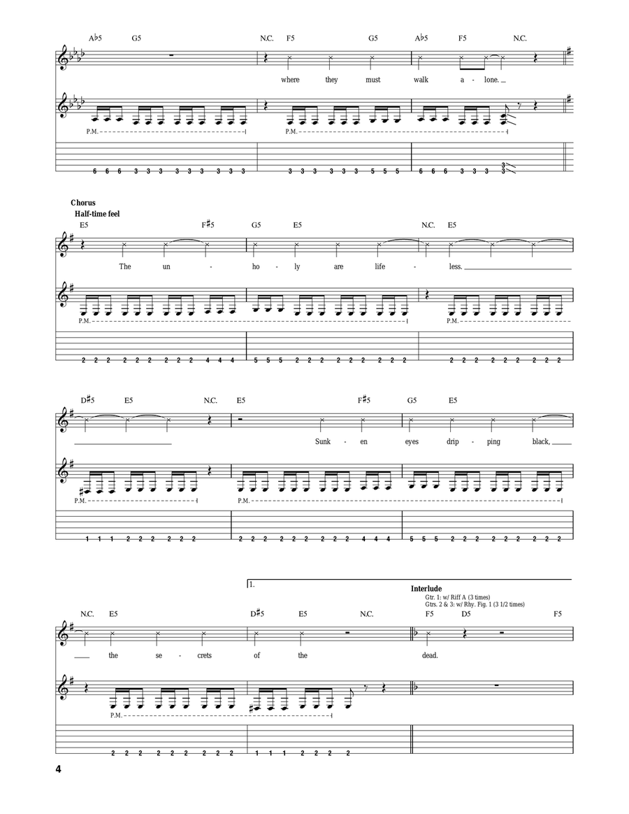 Secrets Of The Dead Secrets Of The Dead Acoustic Guitar scores gallery preview page 4