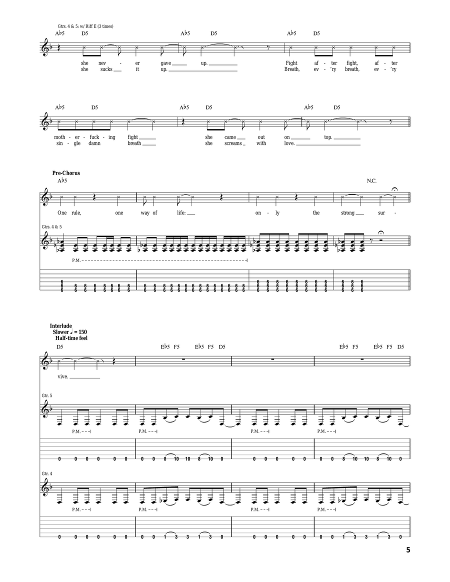 Six Six Acoustic Guitar scores gallery preview page 5