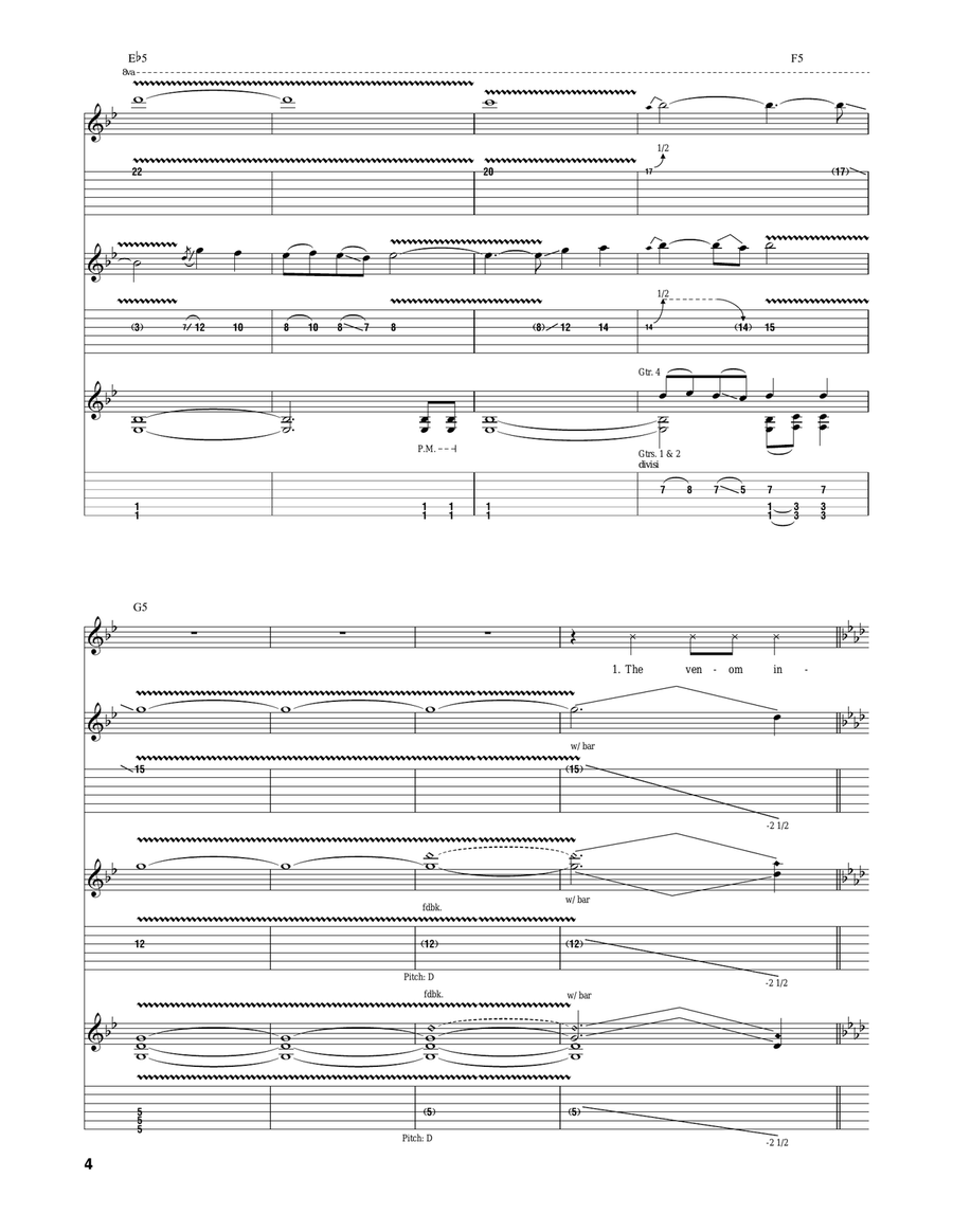 The Venom Inside The Venom Inside Acoustic Guitar scores gallery preview page 4