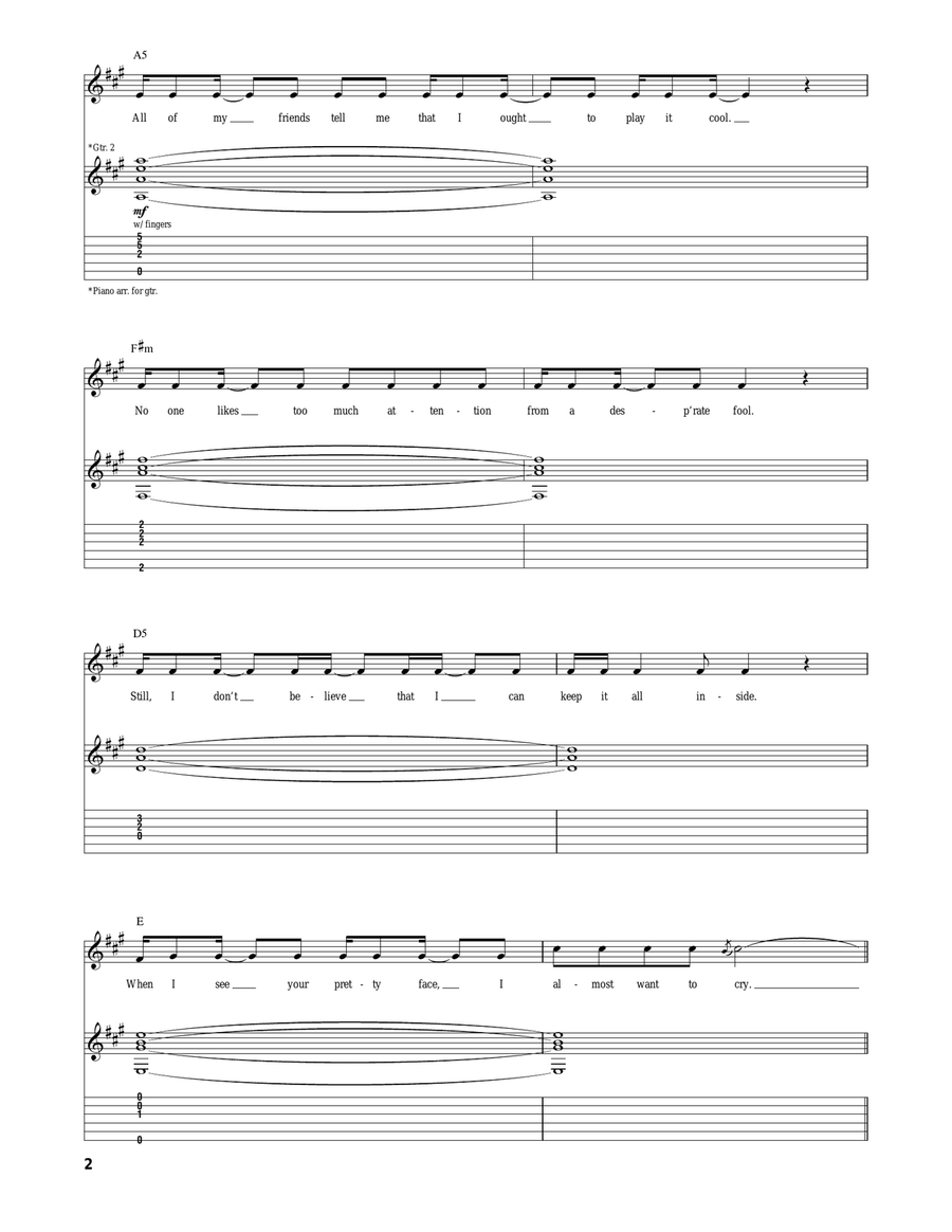 I Don't Want To Let You Go Acoustic Guitar scores gallery preview page 2