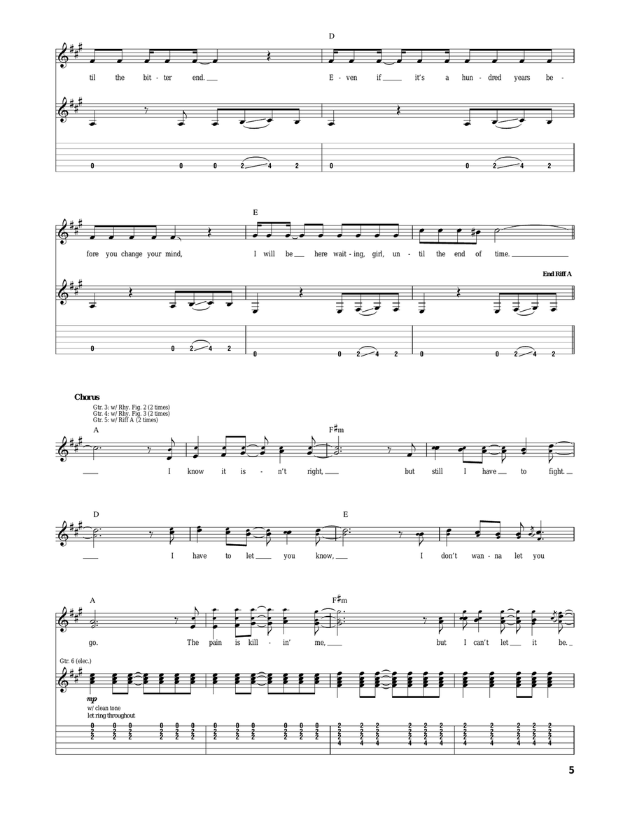 I Don't Want To Let You Go Acoustic Guitar scores gallery preview page 5