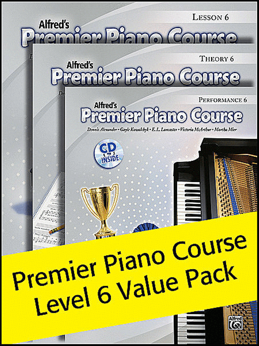 Premier Piano Course, Lesson, Theory & Performance 6 (Value Pack) Piano Method scores gallery preview page 1