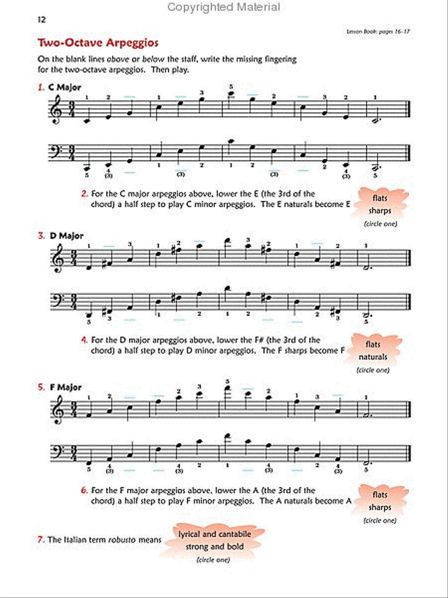 Premier Piano Course, Lesson, Theory & Performance 6 (Value Pack) Piano Method scores gallery preview page 3
