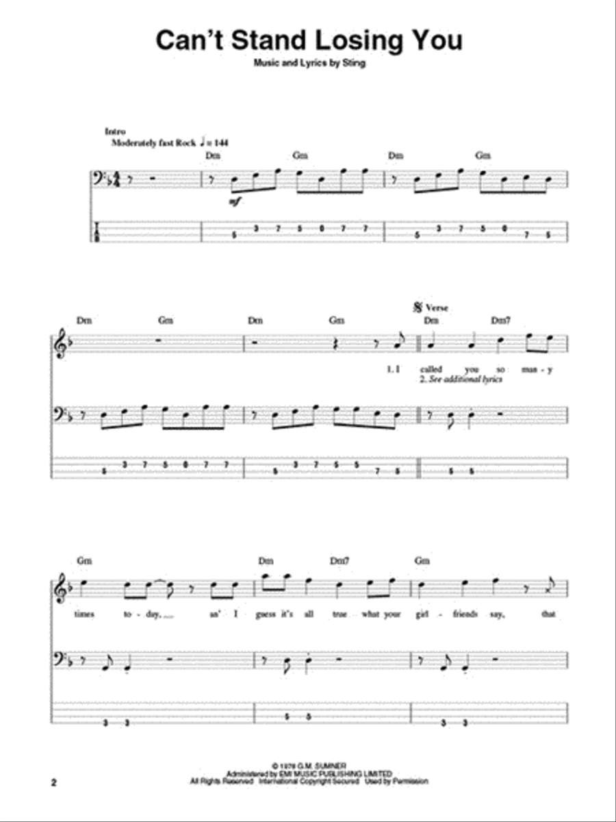 The Police The Police Electric Guitar scores gallery preview page 3