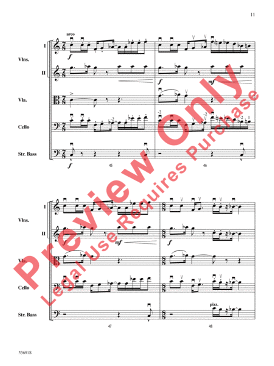 Paranoid Android (from OK Computer) String Orchestra scores gallery preview page 12