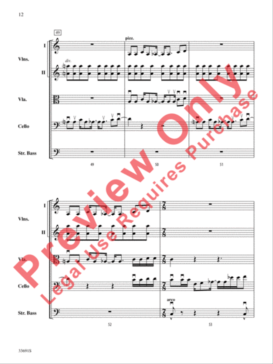 Paranoid Android (from OK Computer) String Orchestra scores gallery preview page 13