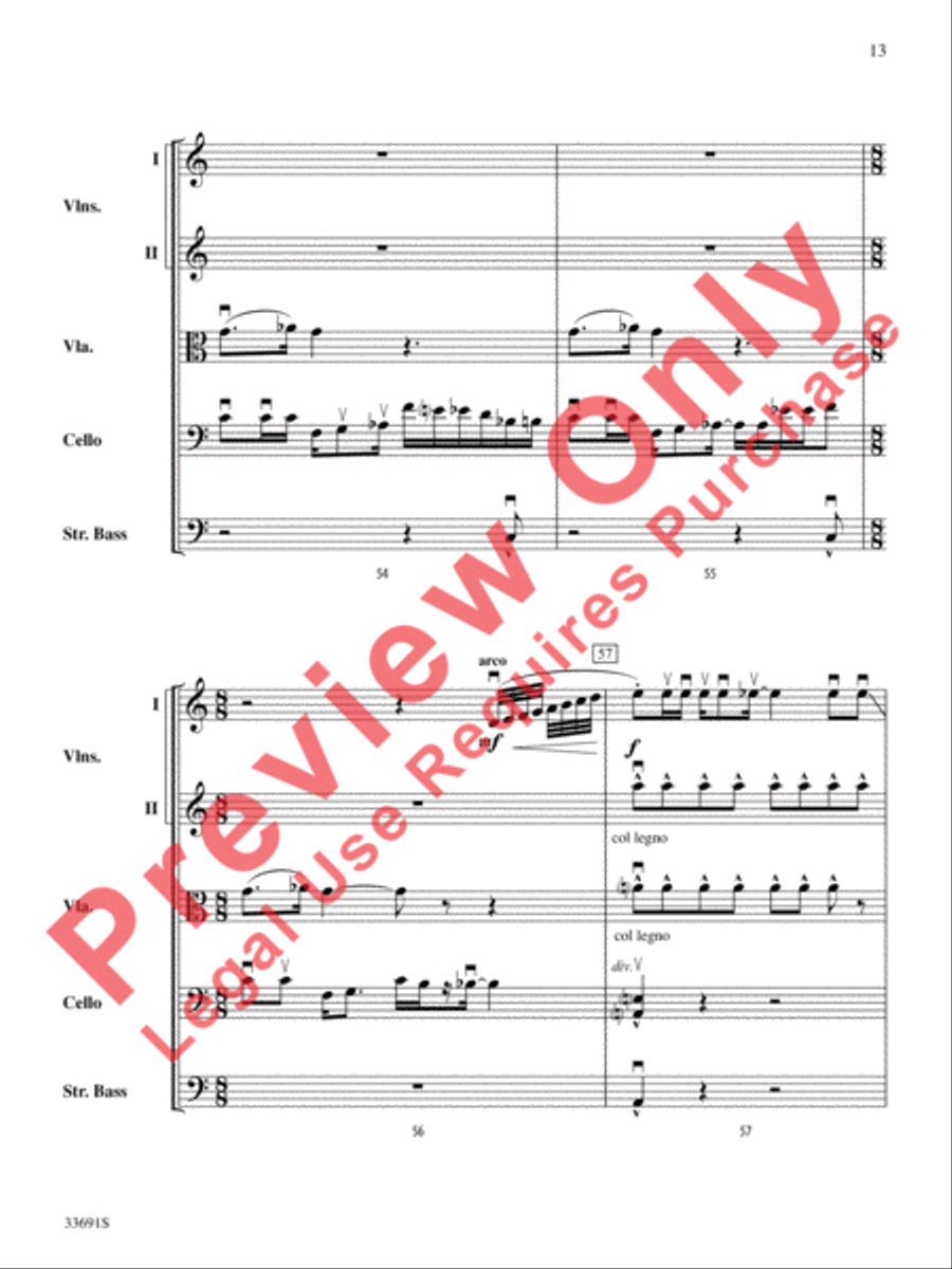 Paranoid Android (from OK Computer) String Orchestra scores gallery preview page 14