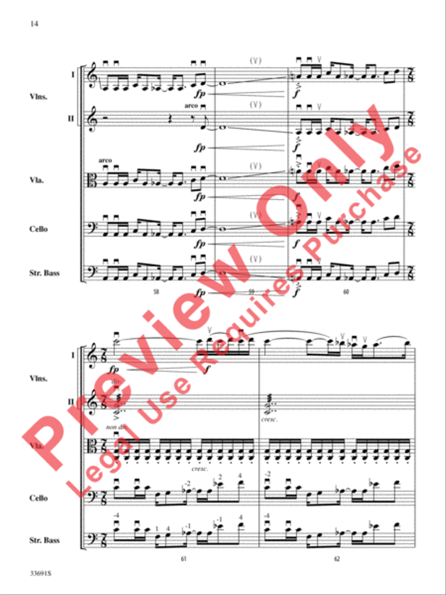 Paranoid Android (from OK Computer) String Orchestra scores gallery preview page 15