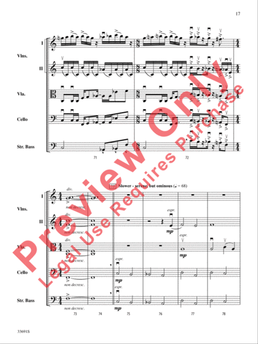 Paranoid Android (from OK Computer) String Orchestra scores gallery preview page 18