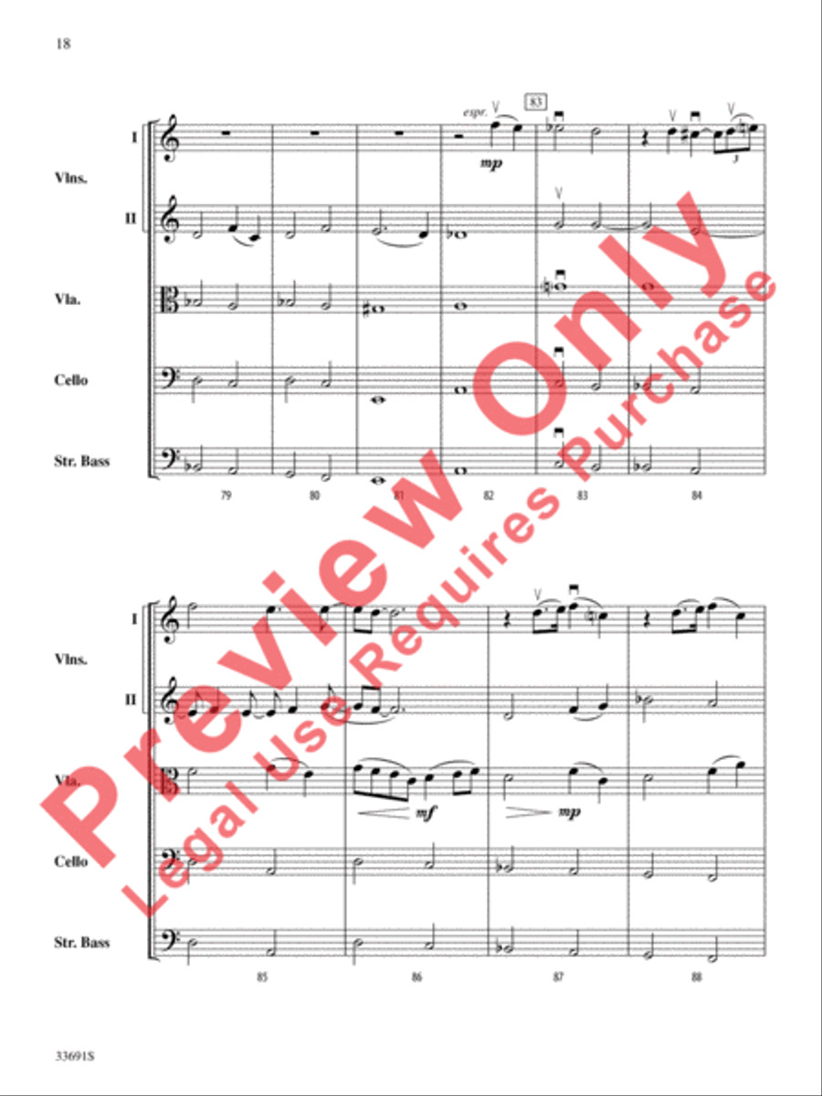 Paranoid Android (from OK Computer) String Orchestra scores gallery preview page 19