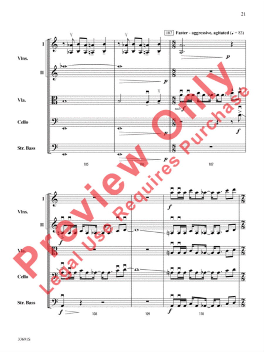 Paranoid Android (from OK Computer) String Orchestra scores gallery preview page 22