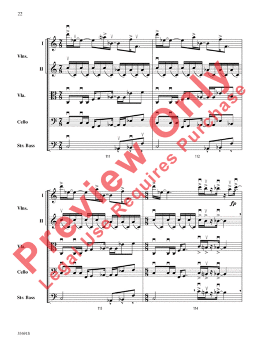 Paranoid Android (from OK Computer) String Orchestra scores gallery preview page 23