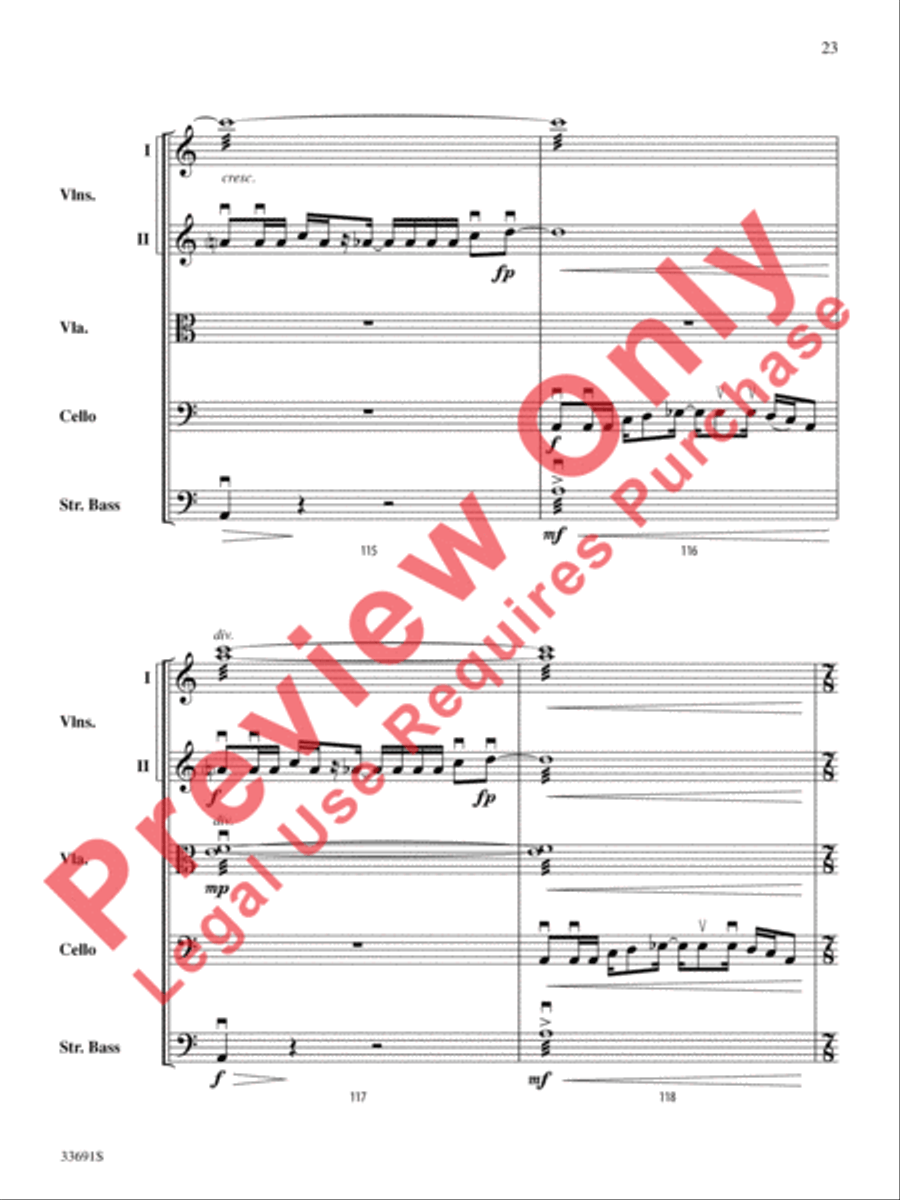Paranoid Android (from OK Computer) String Orchestra scores gallery preview page 24