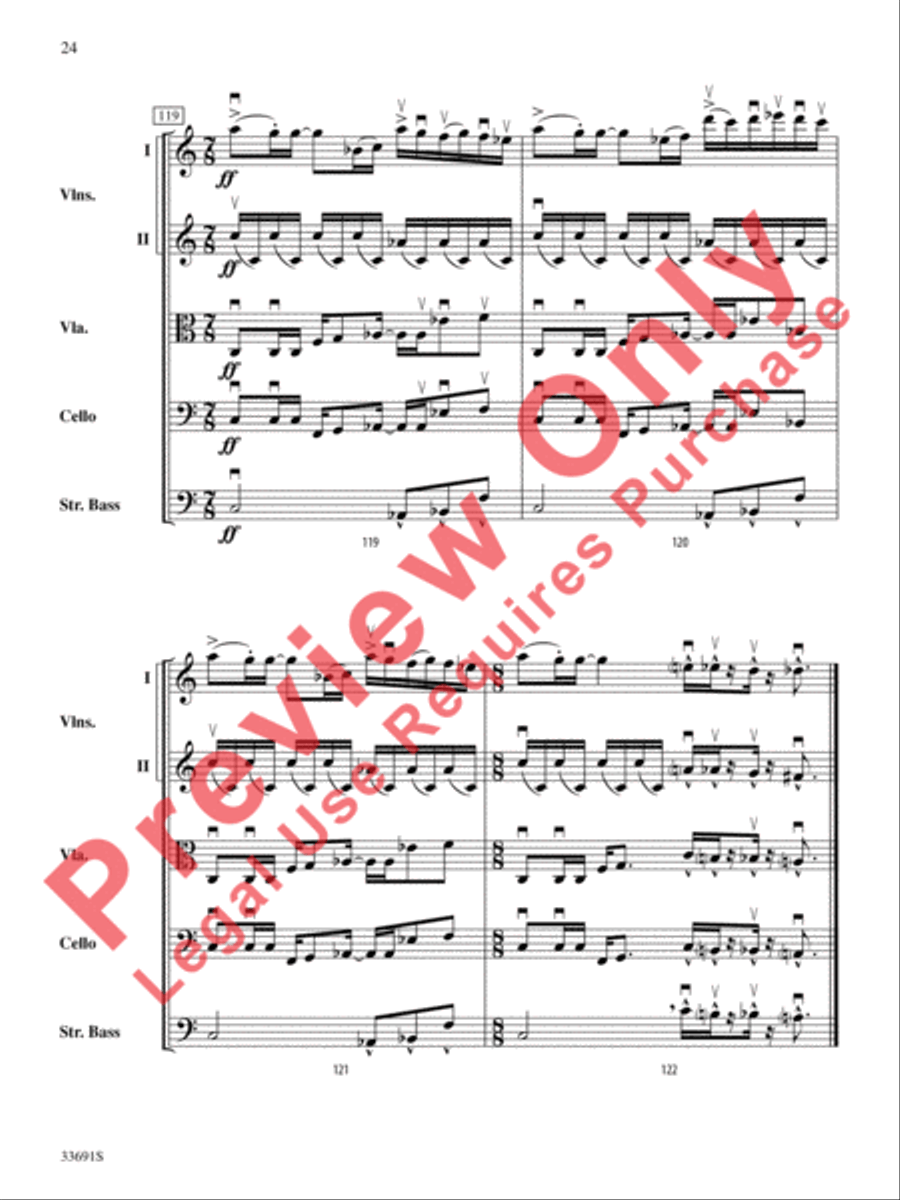 Paranoid Android (from OK Computer) String Orchestra scores gallery preview page 25