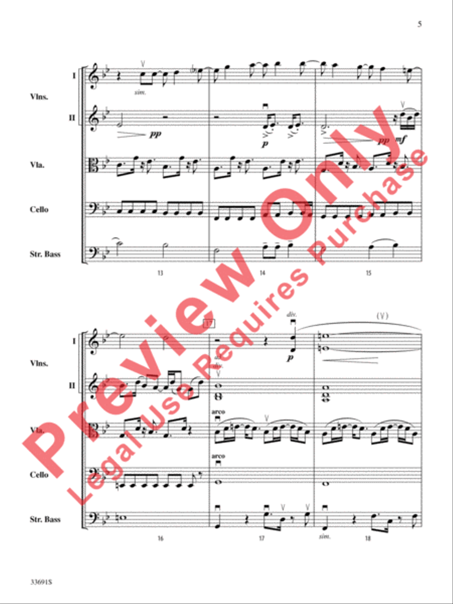 Paranoid Android (from OK Computer) String Orchestra scores gallery preview page 6