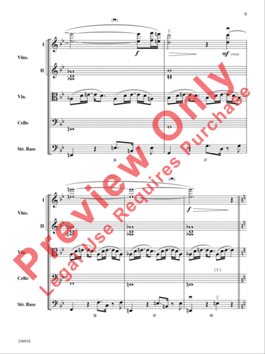 Paranoid Android (from OK Computer) String Orchestra scores gallery preview page 10