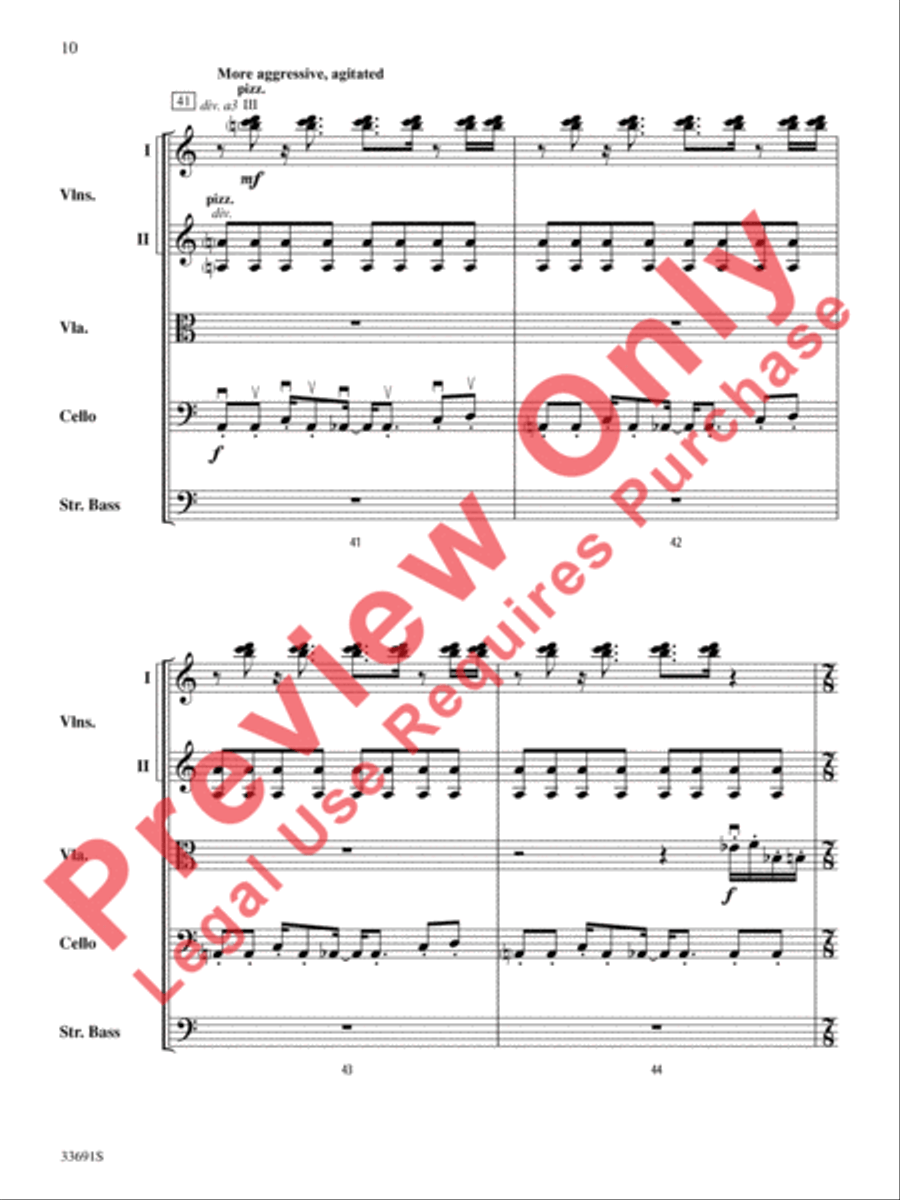 Paranoid Android (from OK Computer) String Orchestra scores gallery preview page 11