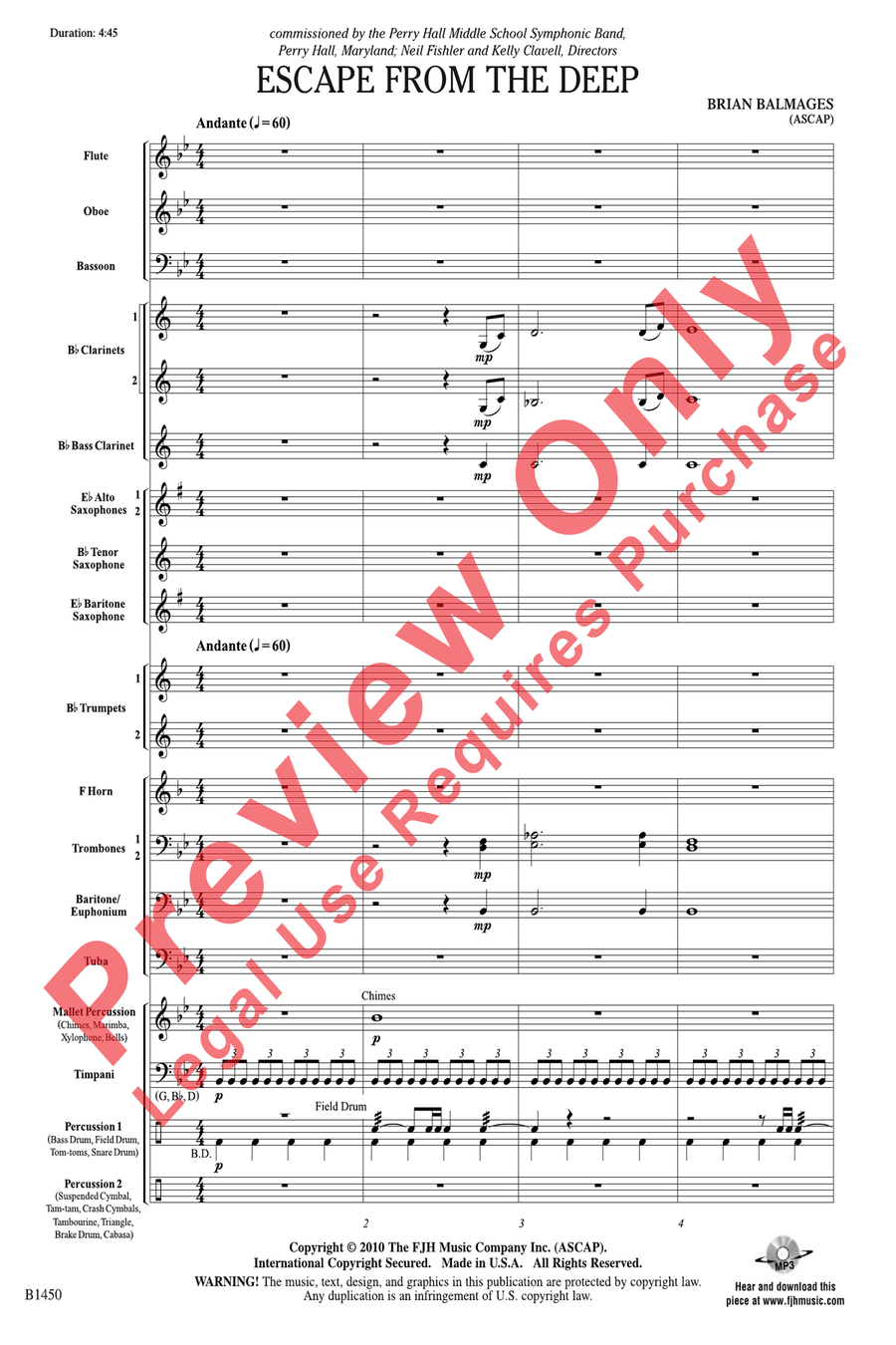 Escape from the Deep Escape from the Deep Concert Band scores gallery preview page 5