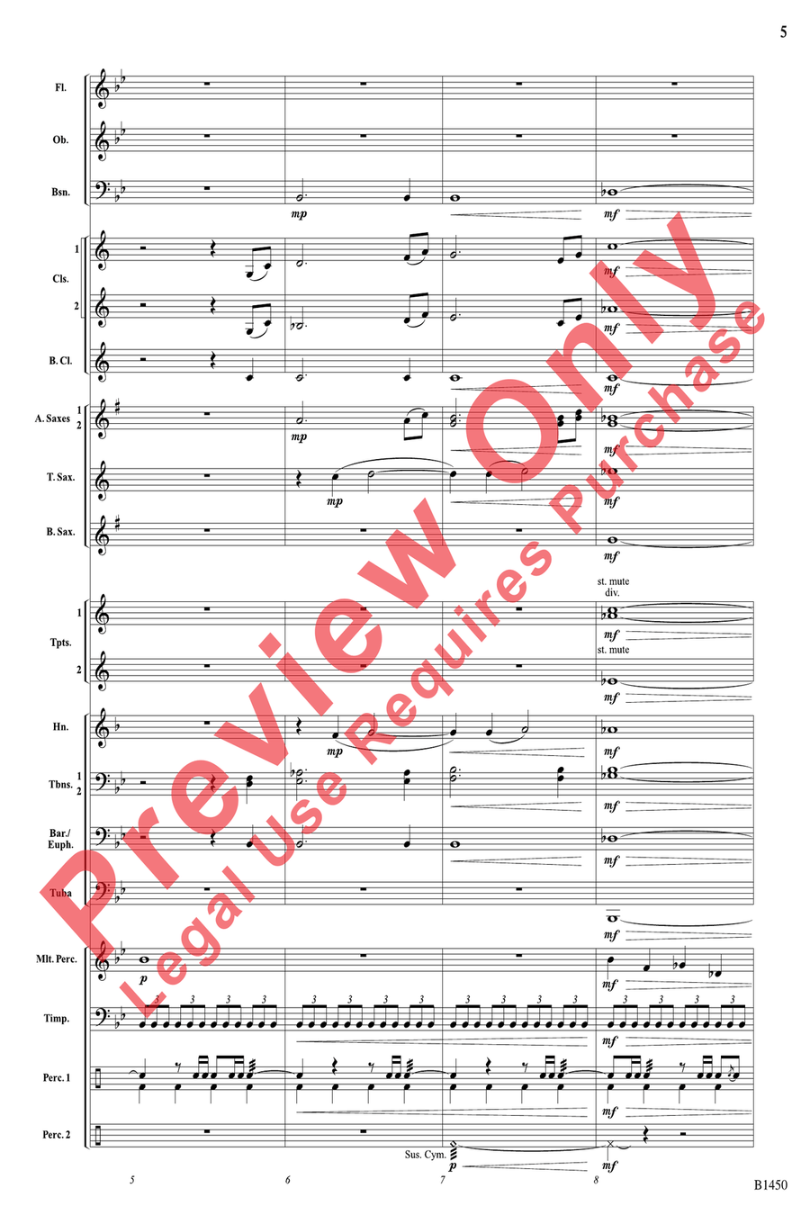 Escape from the Deep Escape from the Deep Concert Band scores gallery preview page 6