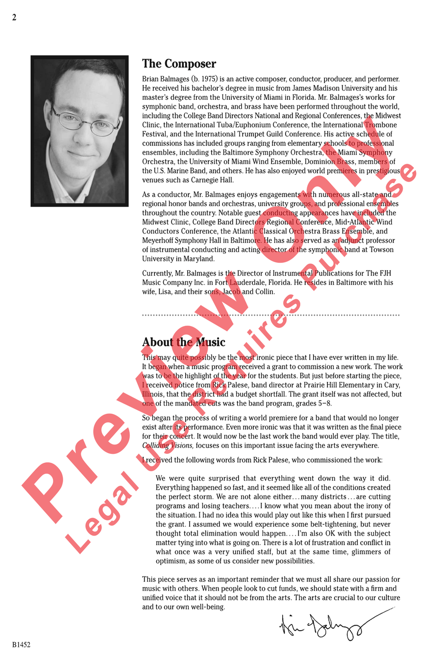 Colliding Visions Colliding Visions Concert Band scores gallery preview page 2