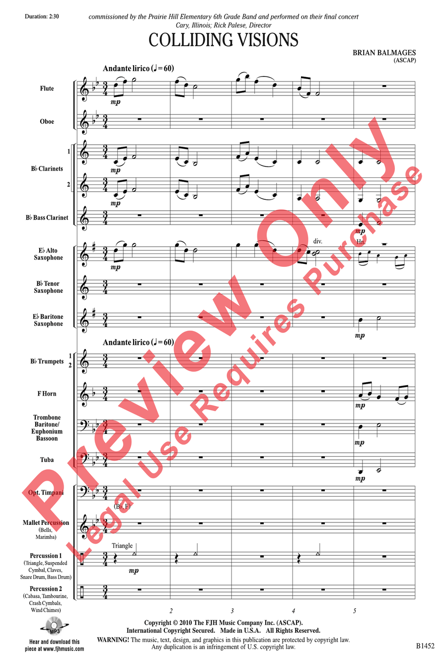 Colliding Visions Colliding Visions Concert Band scores gallery preview page 3