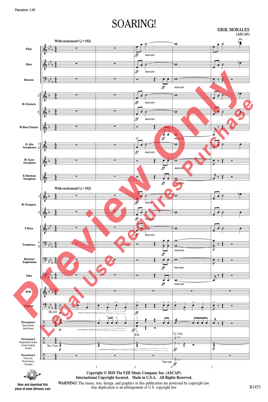Soaring! Soaring! Concert Band scores gallery preview page 3