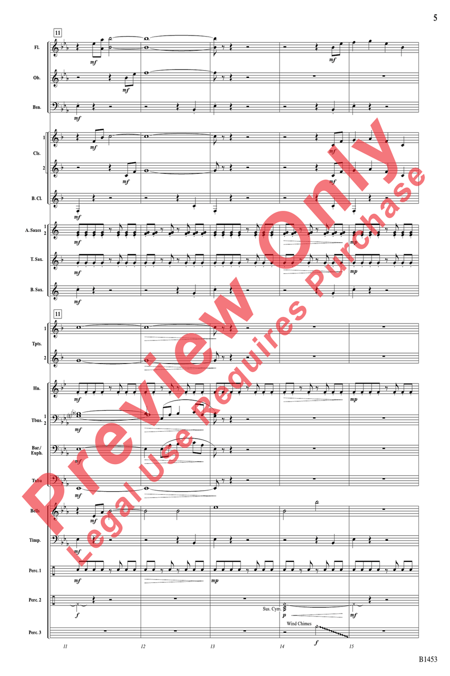 Soaring! Soaring! Concert Band scores gallery preview page 5