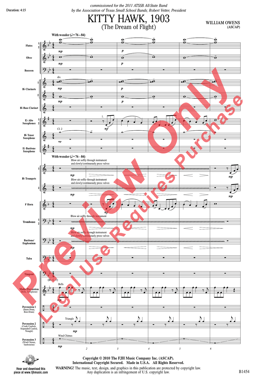 Kitty Hawk, 1903 Concert Band scores gallery preview page 3
