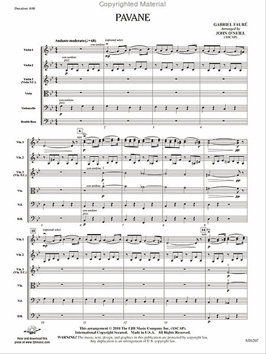 Pavane Pavane String Orchestra scores gallery preview page 2