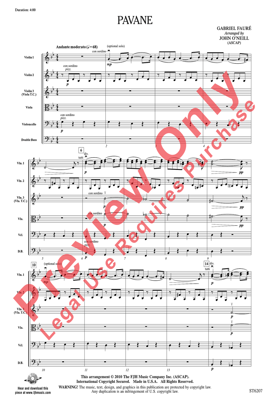 Pavane Pavane String Orchestra scores gallery preview page 3